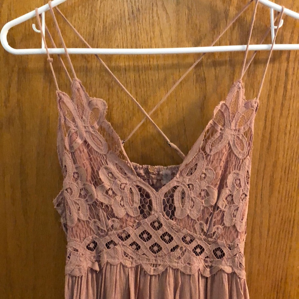 free people dress with lace top.